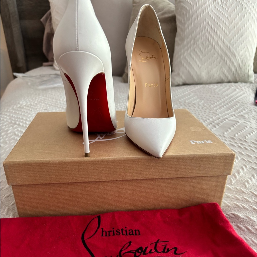 White Christian Louboutin Heel
